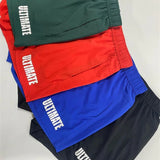 Men Sports Fitness Shorts Brother Three Quarter Pants Quick Dry Breathable Elastic Muscle Male Weight Dog Squat Plus Size M-5XL