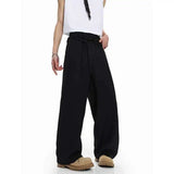 Khaki Black Suit Pants Men Fashion Society Mens Dress Pants Korean Loose Wide Leg Pants Mens Office Formal Trousers S-2XL