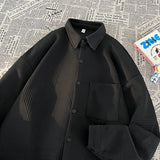 Autumn Japanese Style Oversized Harajuku Shirt Men Casual Loose Blouse Plus Size 5XL-M All Match Fashion Streetwear Male Clothes