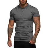 New Summer Fashion Mens Polo Shirt Stretch Cotton Gym Clothing Sports Polos Male Spring Casual Short Sleeve Breathable T Shirt