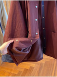 Classic High-end Hooded Windbreaker Women Spring Autumn Style 2025 New Loose Versatile Trendy Hooded Mid-length Jacket