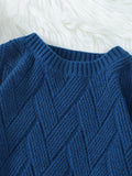 New\Japanese Style Round Neck Couple Sweater Plain Weave Style Casual Versatile Trendyy Men's Long-Sleeved Sweater Top