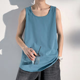 Summer Men Solid Vest Tank Top Sleeveless T Shirts O-neck Undershirts Breathable Sport Bodybuilding Fitness Muscle Clothes