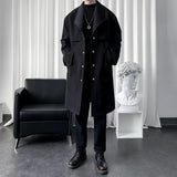 2025 New Autumn Trench Men's Fashion Overcoat for Male Long Windbreaker Korean Streetwear Men Quality Outerwear Clothing