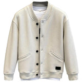 Korean Heavy Baseball Uniform Jacket Men's Preppy Button Cardigan Jacket Spring Autumn Large Size American Retro Trendy Jacket