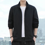 Autumn Winter Elegant Fashion Harajuku Slim Fit Ropa Hombre Loose Casual All Match Outerwear Pockets Zipper Long Sleeve Jacket