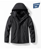 Male New Arrived Winter 3 in 1 Jackets Parkas Unisex Two-pieces Sets Men Outdoor Jacket Waterproof Hiking Coat Windbreaker Coat