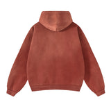 Men's Zip Up Hoodies Tie Dye Washed Double Oversize Cardigan Sweatshirt Loose Plus Plush Gradient Man Hooded Pullovers Winter
