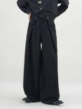 Pants Men Fashion Casual Solid High Street Simple Hip-hop Wide Leg Trousers All-match Korean Style Loose Temperament College New