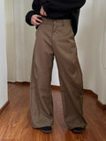 Wide Leg Pants Men Simple Baggy Smart Casual High Street Handsome All-match Korean Fashion Daily Full-length Trousers Classic