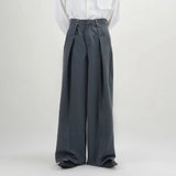 New Suit Pants Mens Dress Pants Loose Oversized  Wide Leg Pants Summer Casual Straight Retro Mopping Trousers Formal Trousers