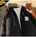 autumn and winter street fashion corduroy thick jacket for men and women couple personalized loose retro casual Harajuku