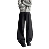 Grey Black Suit Pants Men Fashion Society Mens Dress Pants Korean Loose Casual Wide Leg Pants Mens Office Formal Trousers