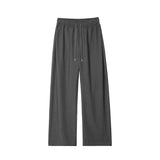 new Spring Summer Fashion Casual Pans For Men Streetwear Solid Color wide Pants Elastic Waist Wide Leg Men's Joggers