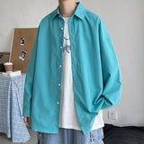 Spring Simple Black Long Sleeve Shirts Men Korean Mens Harajuku White Oversized Shirt Male Button Up Shirts Blouses 5XL-M