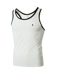 Men's Quick-drying Elastic Fitness Wear Gym Running Slim Vertical Stripes Sleeveless Fashion Summer New