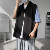 Summer Short Sleeved Shirt Men Oversized Society Mens Black Dress Shirt Korean Loose Casual White Shirt Mens Striped Shirts