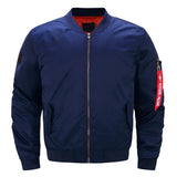 Bomber Jackets Men Casual New Pilot Air Jacket Mens Military Solid Zipper Pilot Jacket Men Bomber Green New Slim Fit Male Coats