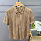 Men's Clothing Fashion Stripe Short Sleeve Shirt Summer Stylish Design Top Trendy Brand Streetwear Cool Casual Men's Shirt