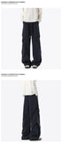 Mens Casual Pants Loose Fit Joggers Patchwork Pleated Trousers Trendy Elastic Waist Outdoor Sports Streetwear Hip Hop Trousers