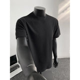 Men Slim Fit Ice Silk Cool Comfort Round Neck Plain Color Summer T Shirt Breathable Lightweight Soft Basic Undershirt Casual Tre