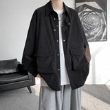 Corduroy Shirt Men Casual Turn Down Button Long Sleeve Shirts Streetwear Leisure Luxury Clothing Chemise Homme