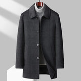 New Arrival Winter Top quality white duck down liner wool trench coat men,male thicked warm overcoat size M-4XL 9915