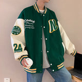 Jackets Men Fashion Patchwork Striped Teens Couples Baseball All-match Coats Harajuku High Street Designed Loose Outwear Ins