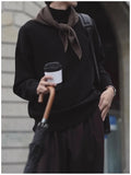 New Korean Fashion Men Sweater Light Luxury Trendy Turtleneck Knit Solid Color Pullover Leisure Retro Long Sleeve Basic Knitwear