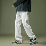 Spring Autumn New Fashion Solid Color Button Thin Men's Clothing Trend Korean Temperament Simplicity Youth Loose Straight Pants