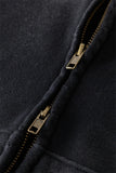Men's Zip Up Hoodies Tie Dye Washed Double Oversize Cardigan Sweatshirt Loose Plus Plush Gradient Man Hooded Pullovers Winter