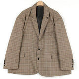 Plaid Blazer Men Oversized Fashion Society Mens Dress Jacket Korean Loose Casual Suit Jacket Mens Office Formal Jackets M-2XL