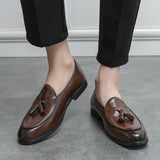 New Classic Men's Business Shoes with British Breathable Simple Tassel Leather Shoe Style Casual Formal Shoes, Men's Sizes 38-46