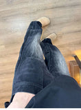 Spring and Autumn American Street Men and Women Trendy Personalized Straight Tube Washed Jeans Couple Loose Retro Casual Pants