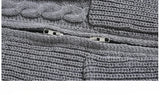 Men and Women Japanese Simple Double Zipper Twist Sweaters Cardigan Autumn Winter O-neck Simple Versatile Casual Knitted Jackets