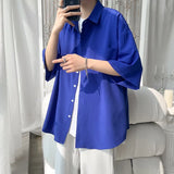 Summer Short Sleeved Shirt Men Society Mens Black Dress Shirt Loose Casual White Shirt Mens Office Formal Shirts Large Size 5XL