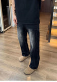 Spring and Autumn American Street Men and Women Trendy Personalized Straight Tube Washed Jeans Couple Loose Retro Casual Pants