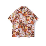 Retro Floral Shirts Men Casual Summer Japanese Hawaiian Stylish Harajuku Cool Handsome High Street Personal Camisas Masculinas
