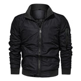 Solid Color High-quality New Jacket Men's Winter with Thick Cotton Casual Jacket Stand Collar Windproof Warm Men's Autumn Jacket
