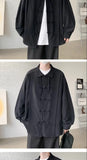 New Classic Shirt Men Clothing Chinese Style Long-sleeved Buttoned Scholar White Shirt Ancient Style Fashionable Casual Blouse