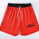 Summer American Jersey Shorts Double-sided Mesh Basketball Shorts Men's Casual Knee Street Shorts Training Quick-dry Half Pants