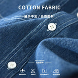100% Cotton Japan Fashion Style Washed Denim Shirts for Men Spring Autumn Long Sleeve Casual Workwear Youth Cityboy Tops Coats