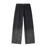 Pink Baggy Jeans Men Fashion Retro Gradient Black Jeans Men Streetwear Hip-hop Loose Straight Jeans Mens Vintage Denim Trousers