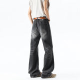 Fashion wide leg jeans Men trend Casual Pantsbell-bottoms unisex washed Jeans Skinny Work Trousers Male Jeans Men Clothing