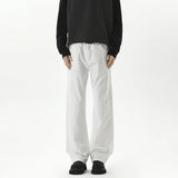 Vintage Men's Casual Pants Cotton Classic Solid color Retro Harajuku Spring Loose Falling Straight Canvas slacks