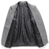 New Men's Fashion Business Korean Gentleman Wool Gentleman Trend Slim Hong Kong Style British Style Casual Wedding Blazer