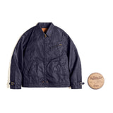 Maden New Men's Retro IV Oiled Wax Jacket with Lapel and Zipper Short Canvas Outerwear for Autumn Classic Style Slim Fit Jacket