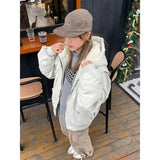 American style trendy personalized thick men and women retro hooded sweatshirt for couples loose casual for autumn and winter