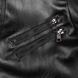Slim Fit Lapel PU Jackets Autumn Anti-wind Leather Coat Male Motorcycle Leather Jackets Man Casual Fashion Motorcycle Coat