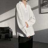 White Long Sleeved Shirt Men Oversized Society Mens Black Dress Shirt Korean Loose Casual Shirt Mens Formal Pullover Shirts